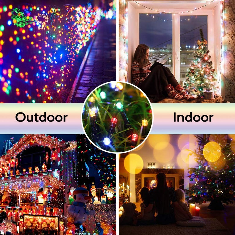Toodour Solar Christmas Lights, 72ft 200 LED 8 Modes Outdoor Christmas String Lights, Waterproof Solar String Light for Xmas Tree, Fence, Holiday, Party, Balcony, Outdoo Xmas Decorations - Multicolor - Image 3